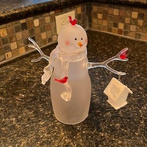 Glass snowman